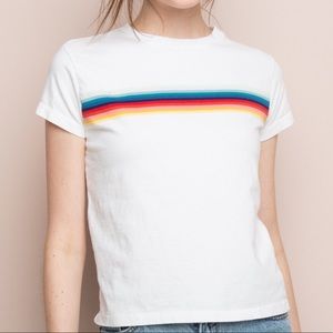 brandy melville rainbow stripe top!